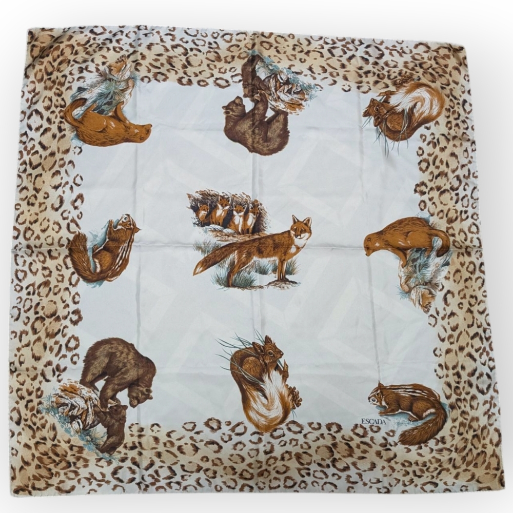 Escada Forest Animals Scarf